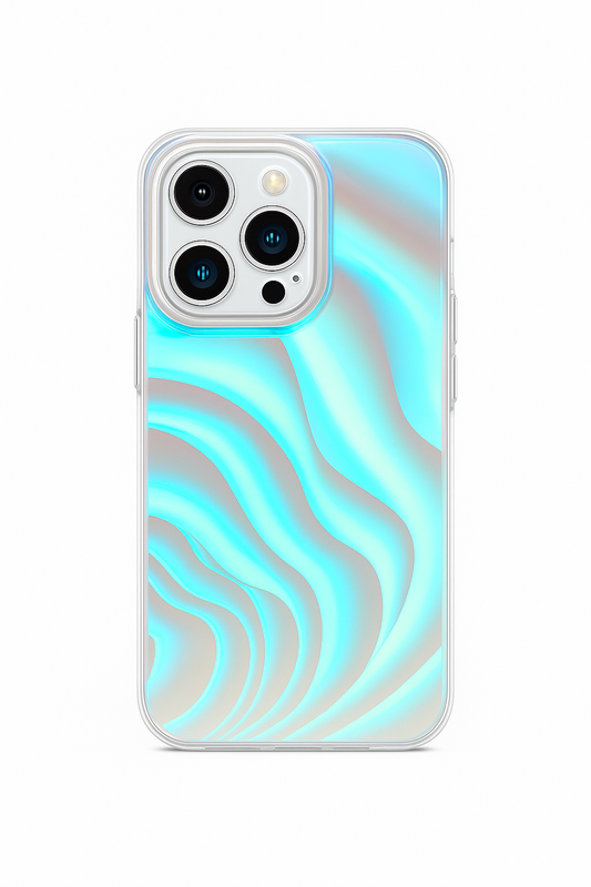 iPhone bumper protective case with a blue and gray wavy pattern on a white background, iphone, case, husa , huse , husa telefon, husa iphone